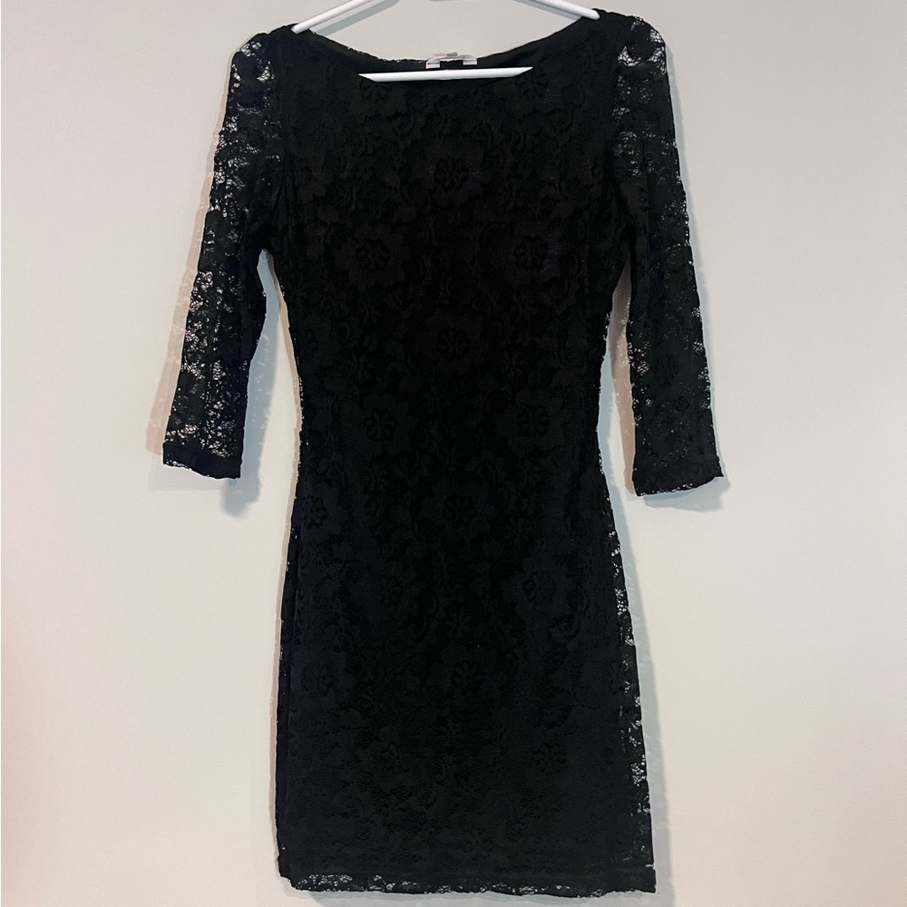 Elegant Black Lace Dress